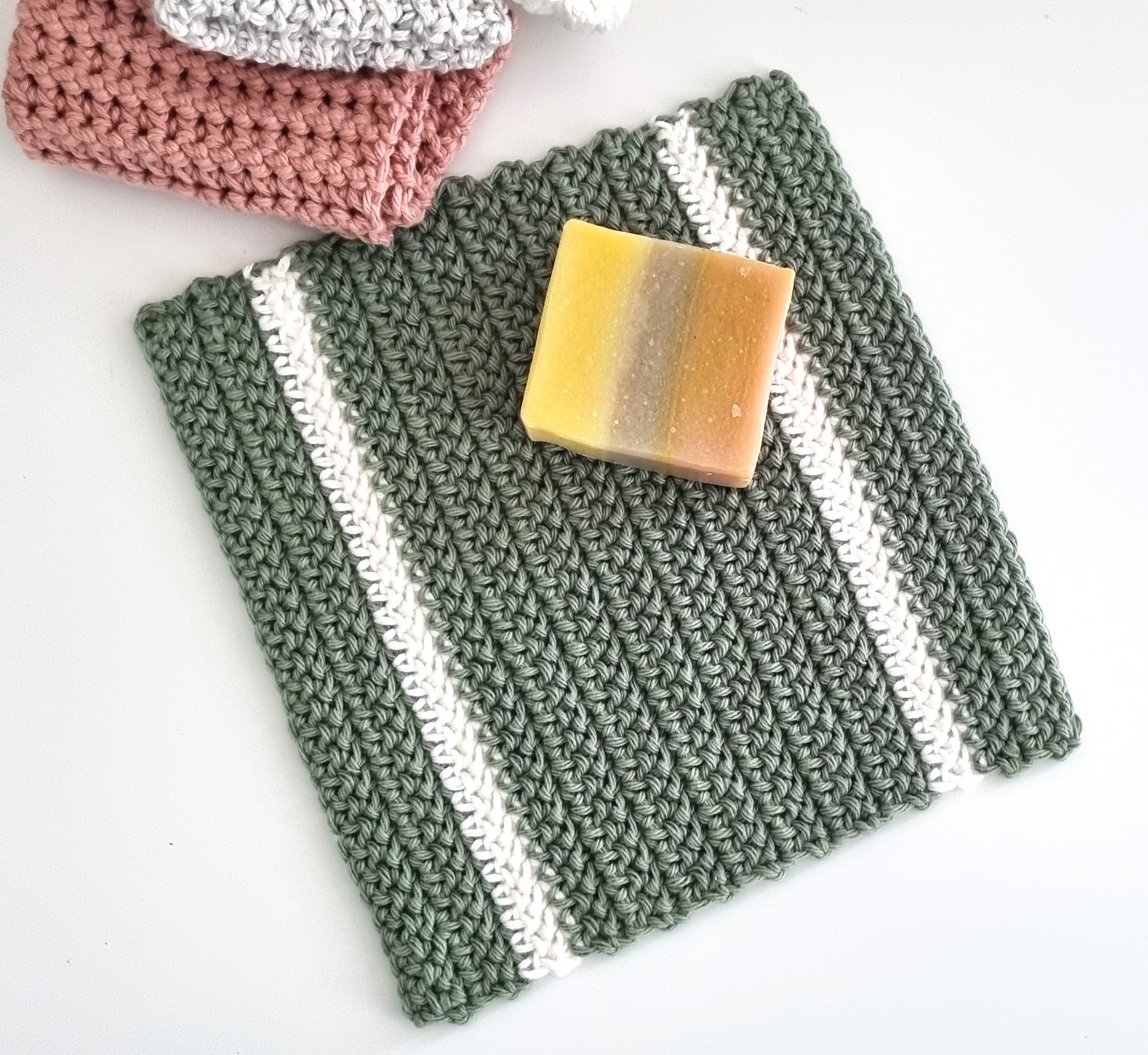 Herringbone Half Double Crochet Washcloth My Crochet Space