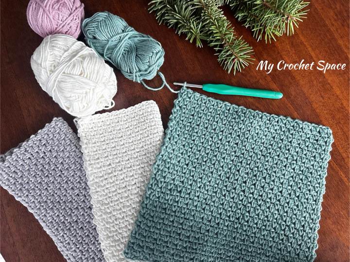Beginner crochet washcloth free pattern
