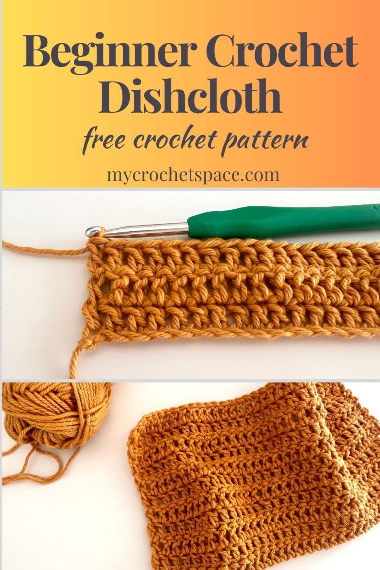 Beginner Double Crochet Dishcloth Pattern My Crochet Space