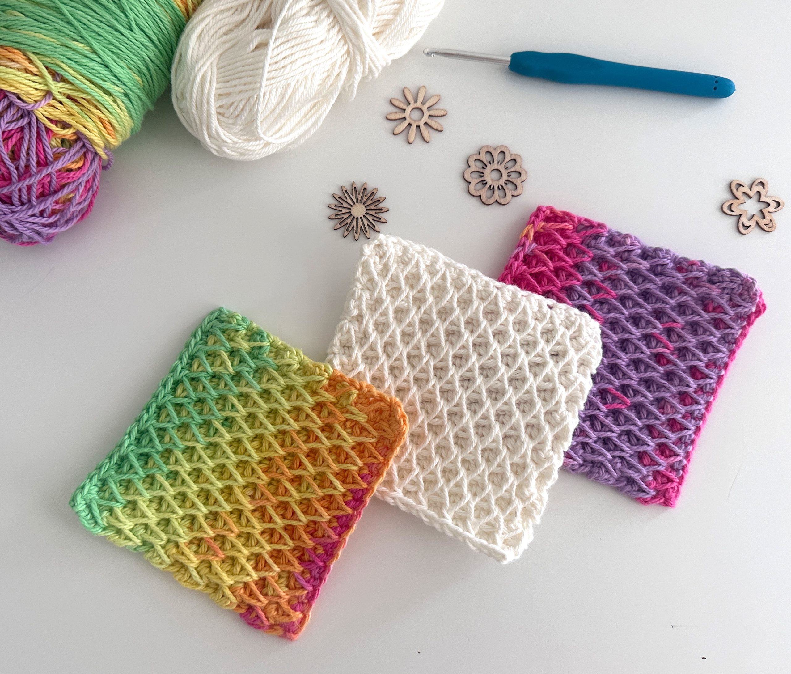 How to Cross-Stitch with Patterns: DIY Chevron Coasters