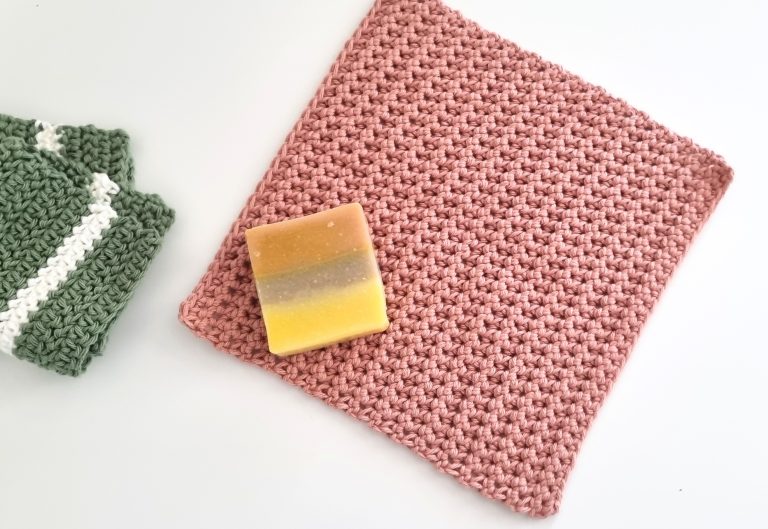 Simple crochet dishcloth free pattern