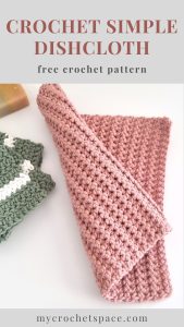 Simple Crochet Dishcloth Pattern - My Crochet Space