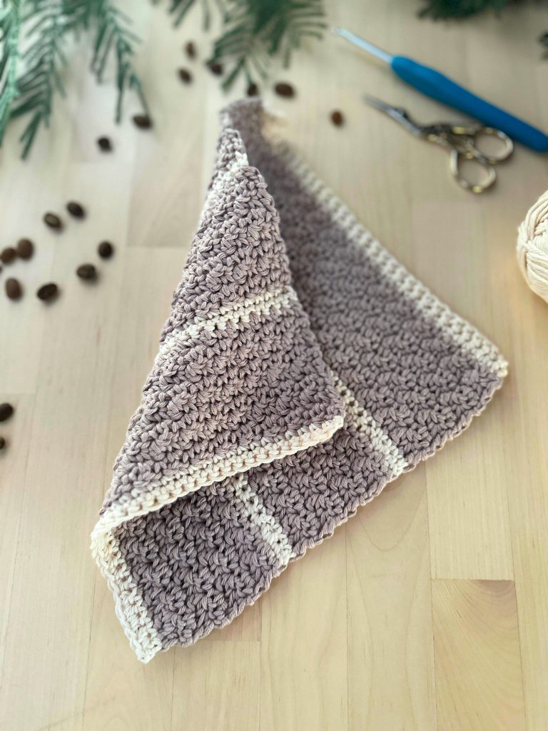 Coffee Cloth free crochet dishcloth pattern