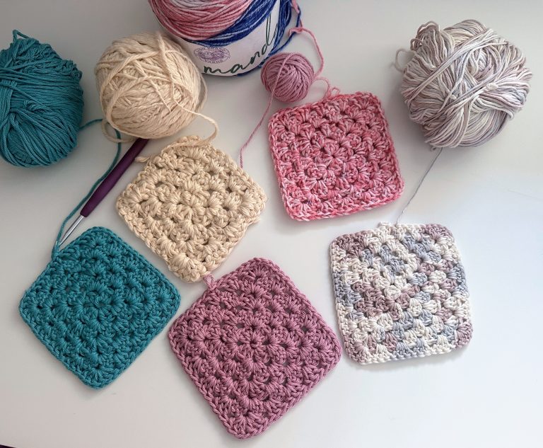 Simple granny square crochet pattern for beginners