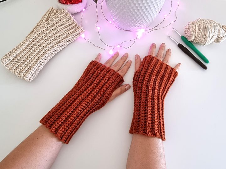 Image for Ridged Crochet Fingerless Gloves